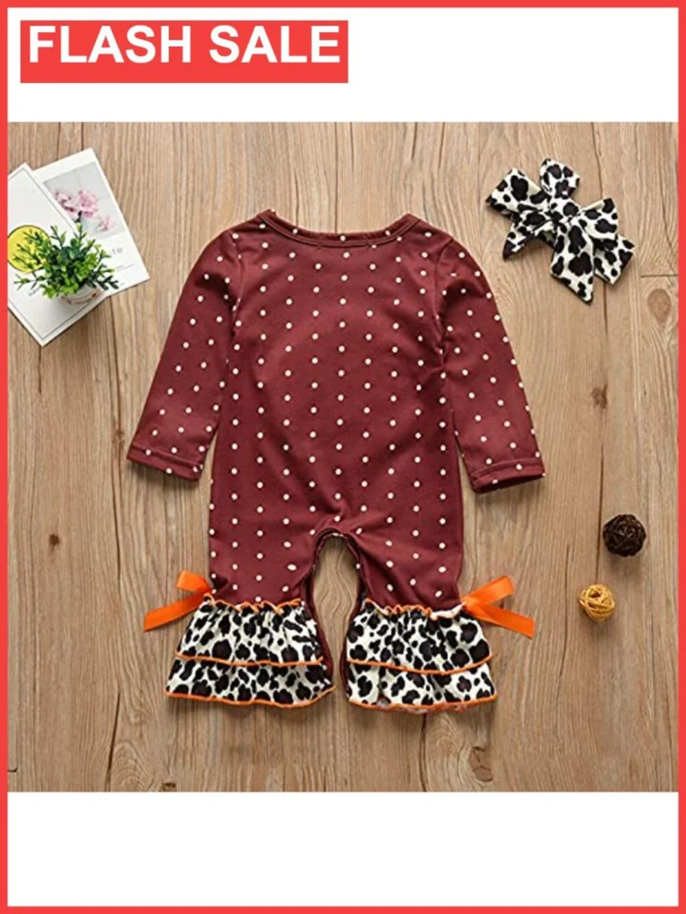 Baby Thanksgiving Turkey Romper Long Sleeve Cotton Onesie Set